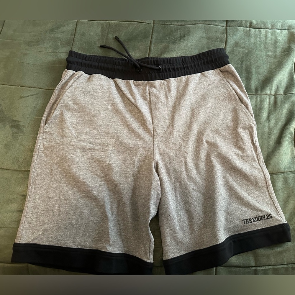 The Kooples Black and Gray Athletic Shorts